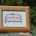 Reserved - Framed Hand Embroidery // Vintage Couch // Farmhouse Decor
