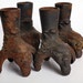 RESERVED FOR victorialudiciani Antique Cast Iron Claw Feet with Gargoyle Faces and Fluer-de-Lis