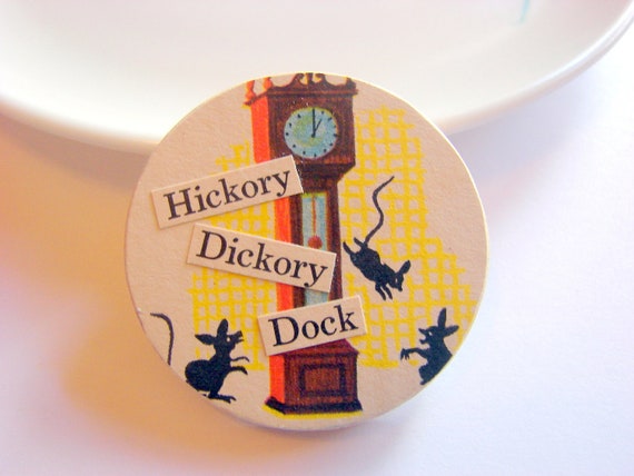 Hickory Dickory Dock Pin  The Mouse Ran Up The by mimiandlucy