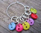 Button Stitch Markers, cute and colourful