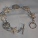Vintage Sterling Silver Seashell Bracelet