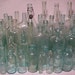 c1860-1920s Group of 36 Cork Top and crown top Mixed Aqua Glass Medicine and Beverage Bottles, Great for WEDDING Display No. 2