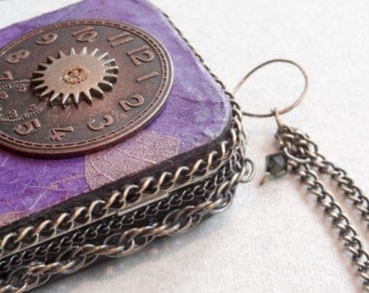 Steam Punk, Steampunk, Credit Card Case, Altered Tin Box, Stash Box, Cosplay Accessory, Costume Accessory, Metal Wallet, Made To Order