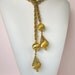 Vintage Monet Mod Etruscan Lariat Necklace