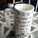 J.R.R. Tolkien "To the bottle I go" LOTR Hobbit Drinking song - Very large white tankard mug - Literary quote mug with vines