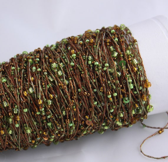 beaded yarn knitting art yarn with beads sequins novelty yarn