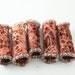 Fabric Bead fiber merlot red bronze gold silk velvet unique burnt embroidered textile art beads