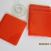 Fused Glass Coasters - Set of 4 - Tangerine