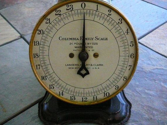 Vintage Scale / 1907 / Home Decor / Columbia Family Scale