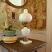 Milk Glass Lamp Antique Table Lamp Milk Glass Parlor lamp