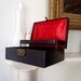 Vintage Jewelry Box 1960s Black Jewelry Chest