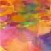 River, Abstract Watercolor Painting, Original abstract art pink orange green