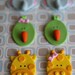 Fondant Zoo Animal Giraffe, Elephant and Bird Toppers for Cupcakes, Cookies or other Treats