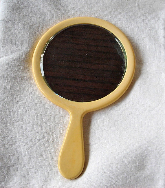 Vintage German Celluloid Hand Mirror