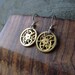 Earrings Gearrings "Gearrings Ksi" Elegant Recycled Mechanical Watch Gear Dangle Sterling Silver French Wire Hook Steampunk Earrings