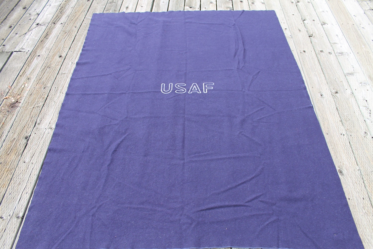 vtg. wool military us airforce blanket 1950s