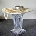 Vintage cupcake stand cakestand dessert pedestal stand repurposed china upcycled cut glass crystal vase candle holder jewelry stand