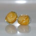 Honey Butterscotch Handmade Lampwork Glass Bead Pair
