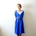 Vintage baby doll lace blue dress