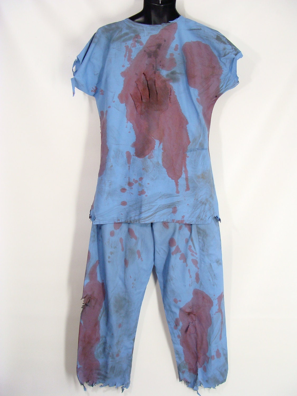 Custom Made Bloody Dr Surgeon Nurse Scrubs Zombie Halloween