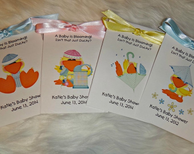 Just Ducky Isnt that Just Ducky Rubber Ducky Baby Shower Birthday Party Flower Seeds Favors SALE CIJ Christmas in July