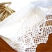 Pure White Standard Pillowcase with Hand Crocheted Lace Edge, Laundry Clothespins Knotty Pine Neutral