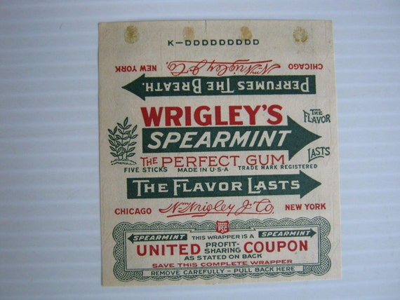 Wrigley's profit sharing coupons