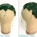 1950s hat/ headband hat/ green velvet leaves