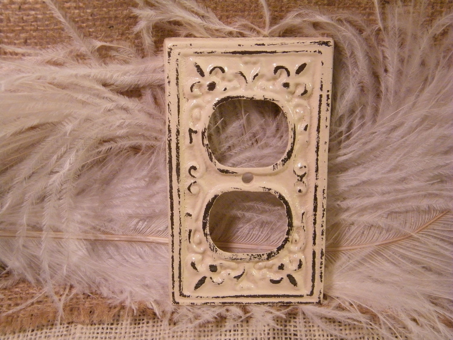 Electric Outlet Cover Plate Decorative Plate-Ivory Cream You