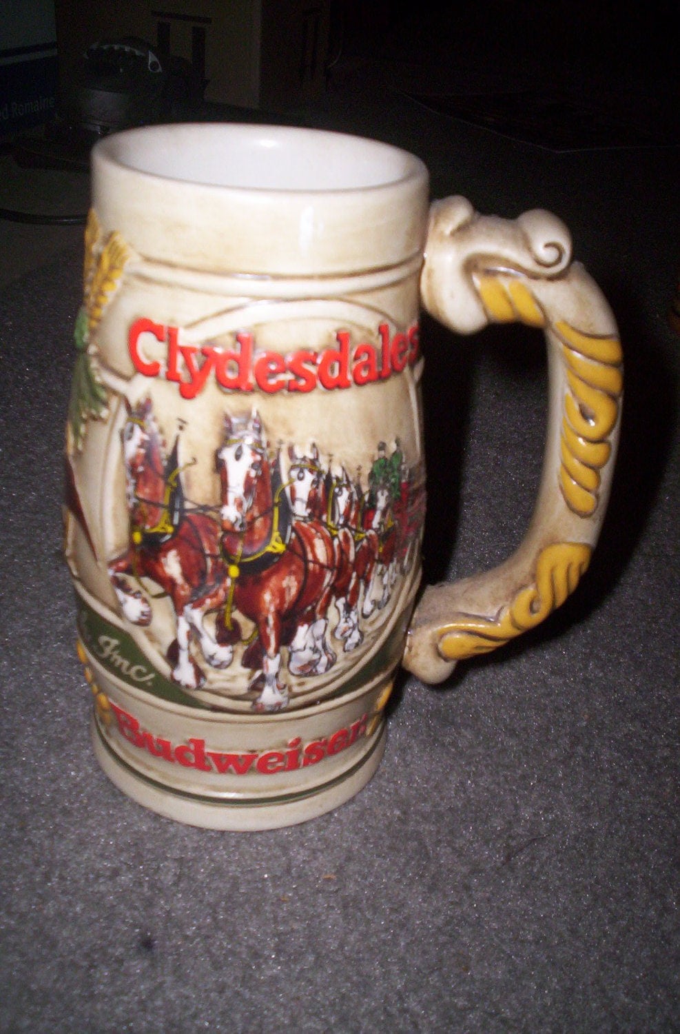 vintage budweiser beer stein mug