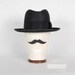 Hat Mens Black Homburg by Royal Stetson Vintage 50s