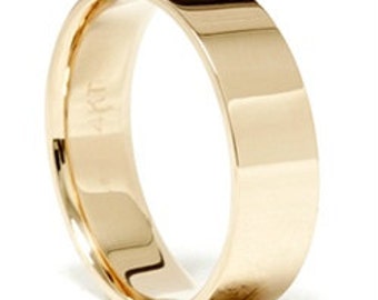 Mens flat wedding ring