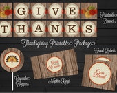 RUSTIC Thanksgiving Printable Package Digital Files YOU-PRINT Il_170x135