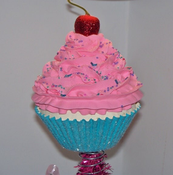 original jumbo fake cupcake tree topper pink candy land original jumbo fake cupcake tree topper pink candy land