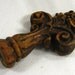 Vintage Lamp Finial Antique Wood Finish Gold Gilt 1920s