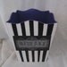 Beetlejuice Black And White Striped Waste Basket