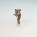 Vintage Sterling Silver Cat Wrap Ring Adjustable Size 6 1/2