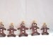 Set of 5 chocolate gingerbread men ornaments christmas tree ornament holiday decor gift tags sculptures handmade clay cookies dark brown