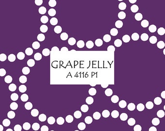Half Yard Grape Jelly Pearl Bracelet, Lizzy House for Andover Fabrics, 100% Cotton Fabric, A 4116 P1