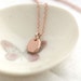 BLACK FRIDAY ETSY - Rose Gold Pebble Necklace / 24K Rose Gold Vermeil Pendant on 14K Rose Gold Filled Chain / Pink Gold Jewelry by burnish
