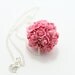 Pink Flower Necklace Rose -- Wedding Necklace -- Floral Necklace -- pandora bead --Free Shipping