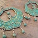 Turquoise Bohemian Filigree Earrings