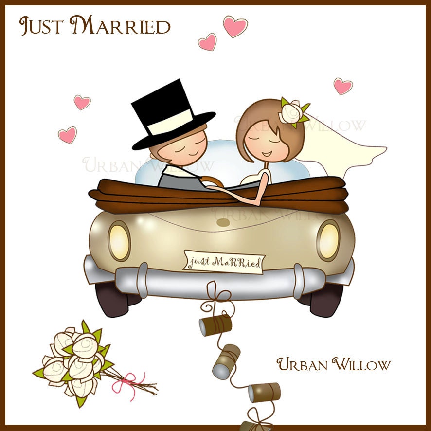 clipart just married car - photo #23