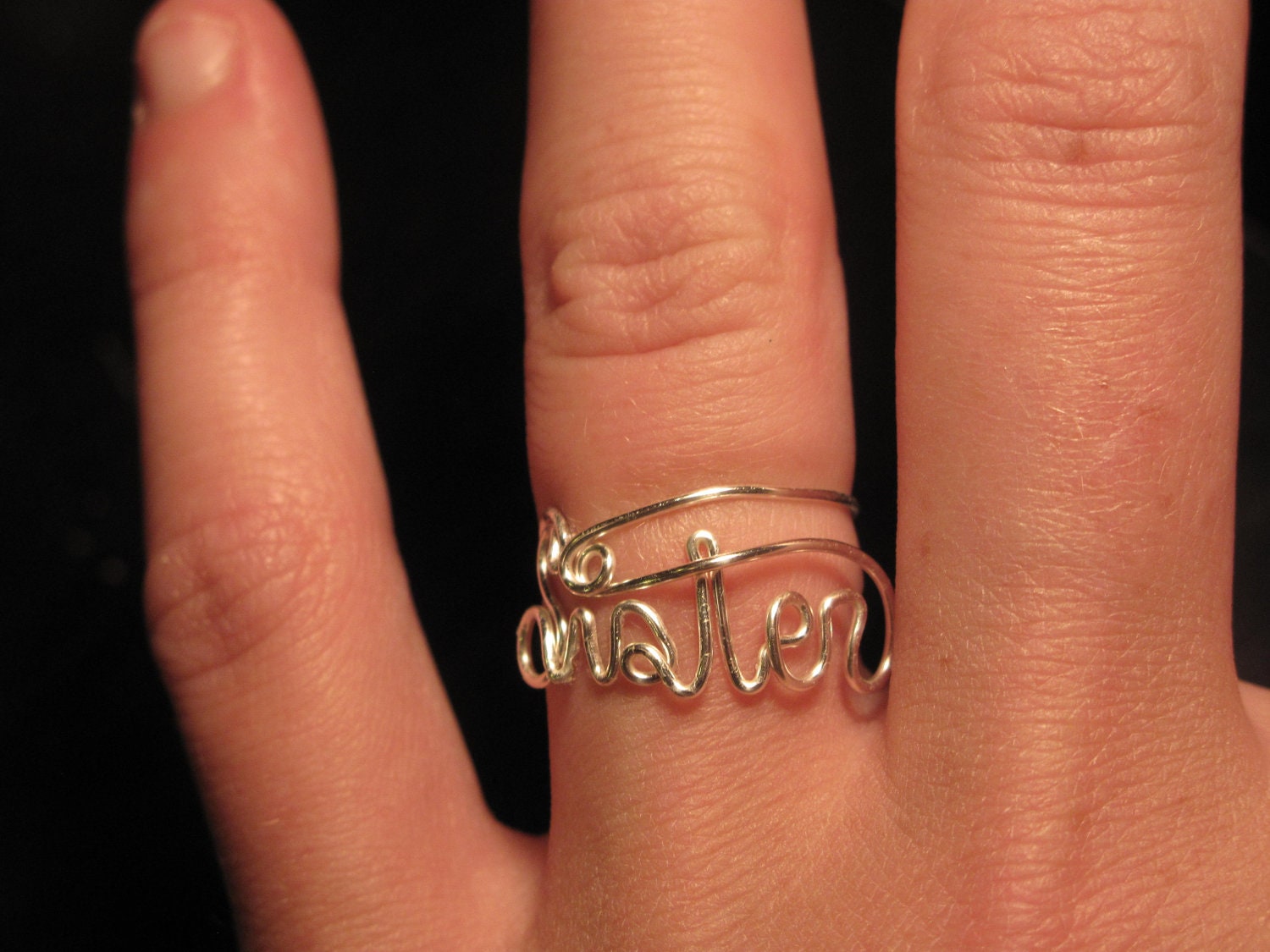 Wire Wrapped SISTER Spelled MADE to ORDER Ring