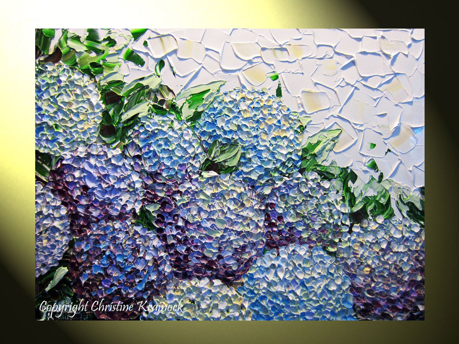 Original Art Abstract Painting Hydrangea by ChristineKrainock