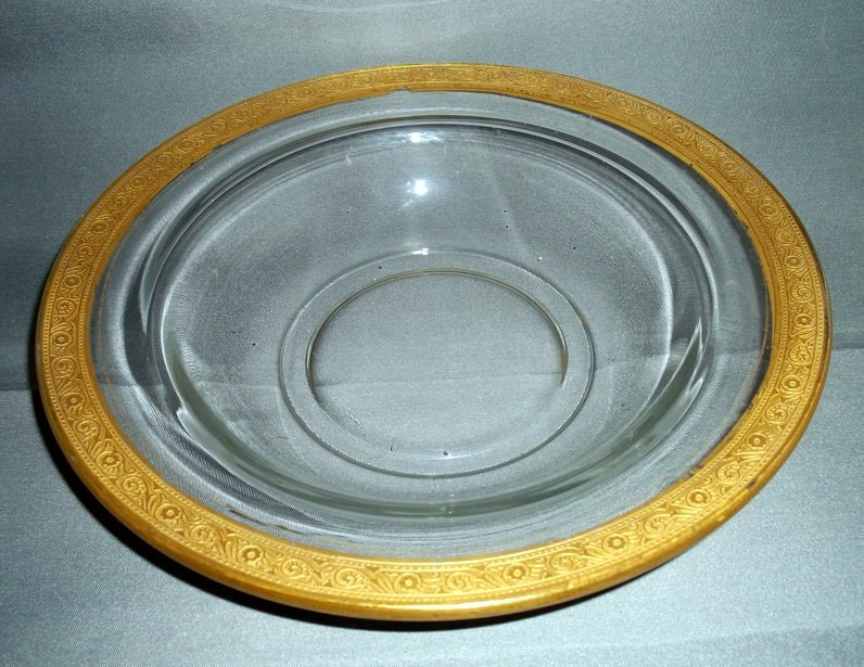 Gold Rimmed Glass Bowl Glass Bowl Gold Rimmed Gold Rim Serving Bowl