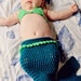 Mermaid Baby Girl Costume Crochet Mermaid Cocoon Tail and Bikini Top Photography Prop - Halloween Costume