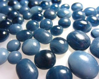 Kiln Formed Opaque Blue Glass Bubbles 240 Pieces (B380)