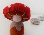 red mushroom plush