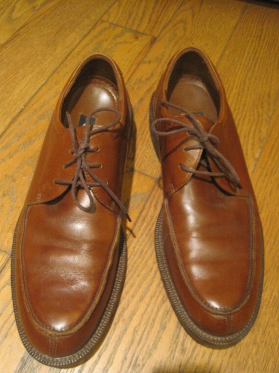 Vintage Mens Ecco Shoes Brown Rust Mahogany Leather by girlgal6